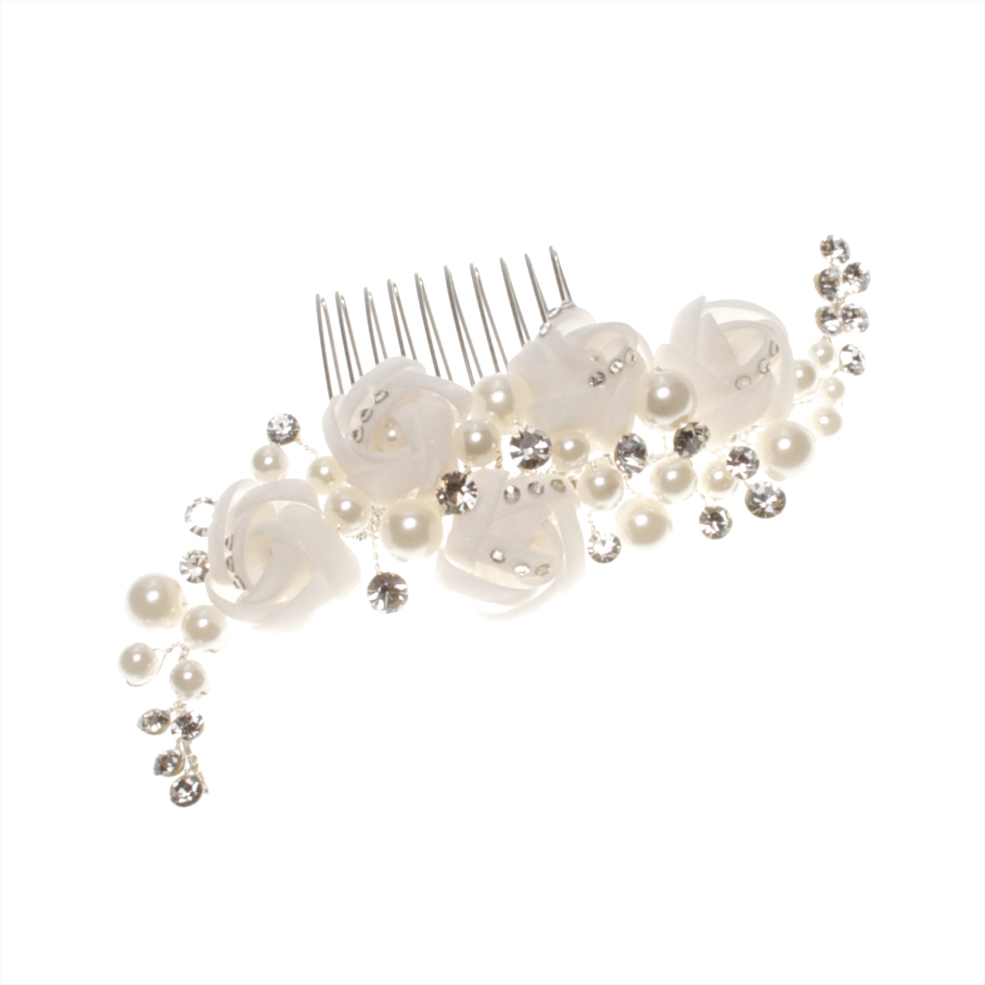 Coroncina Comunione Bambina Fascia Capelli Matrimonio Con Strass E - Foto 2