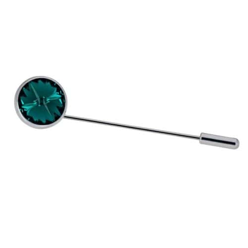 AryA Gioielli | Spillone cravatta uomo con punto luce Swarovski verde - 444AB